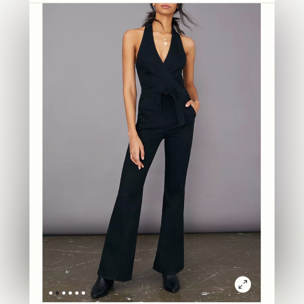 MOTHER Doozy Halter denim jumpsuit size 34!!!!
